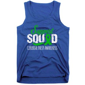 Support Squad Cerebral Palsy Awareness Green Ribbon Cute Gift Tank Top