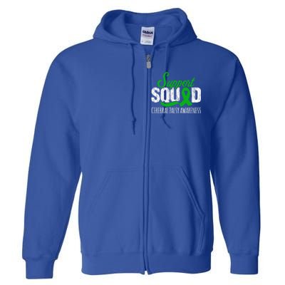 Support Squad Cerebral Palsy Awareness Green Ribbon Cute Gift Full Zip Hoodie