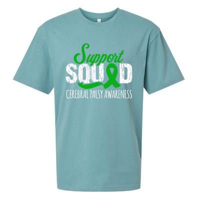 Support Squad Cerebral Palsy Awareness Green Ribbon Cute Gift Sueded Cloud Jersey T-Shirt