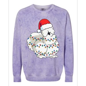 Silkie Silky Chicken Funny Christmas Colorblast Crewneck Sweatshirt