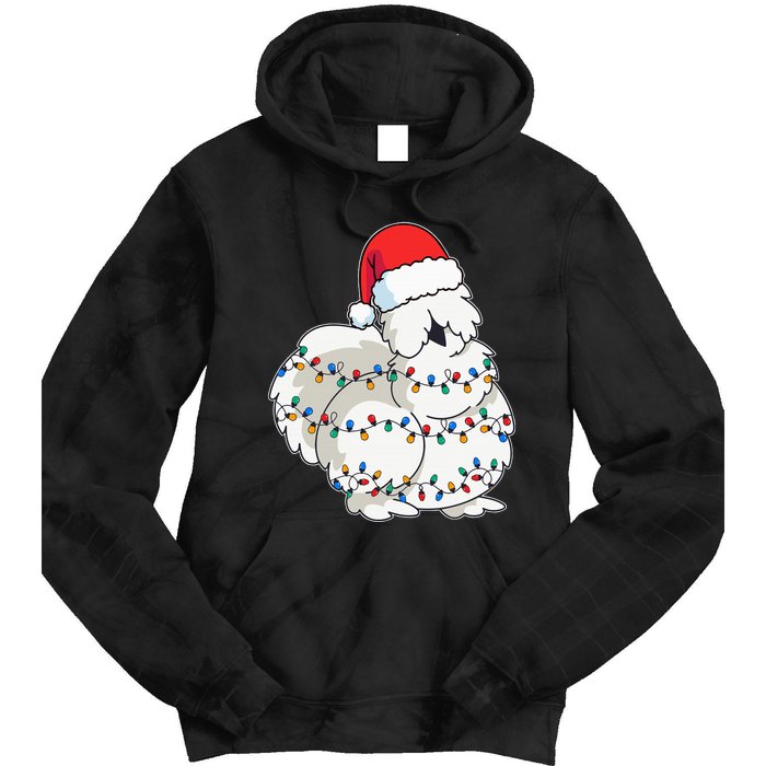 Silkie Silky Chicken Funny Christmas Tie Dye Hoodie