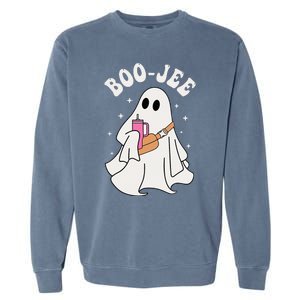 Spooky Season Cute Ghost Halloween Costume Boujee BooJee Garment-Dyed Sweatshirt