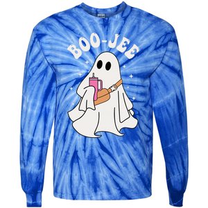 Spooky Season Cute Ghost Halloween Costume Boujee BooJee Tie-Dye Long Sleeve Shirt