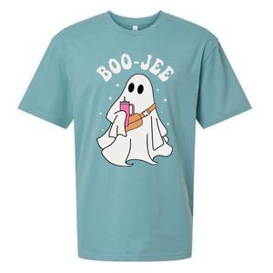 Spooky Season Cute Ghost Halloween Costume Boujee BooJee Sueded Cloud Jersey T-Shirt