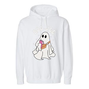 Spooky Season Cute Ghost Halloween Costume Boujee BooJee Garment-Dyed Fleece Hoodie