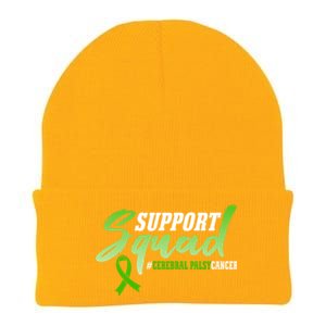 Support Squad Cerebral Palsy Cancer Survivors Ribbon Gift Knit Cap Winter Beanie