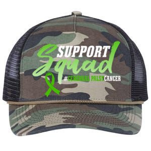 Support Squad Cerebral Palsy Cancer Survivors Ribbon Gift Retro Rope Trucker Hat Cap