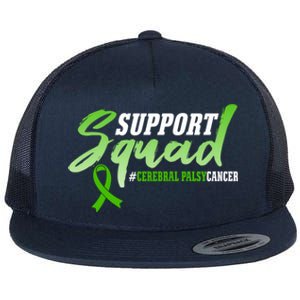 Support Squad Cerebral Palsy Cancer Survivors Ribbon Gift Flat Bill Trucker Hat