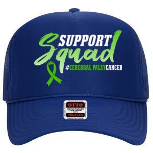 Support Squad Cerebral Palsy Cancer Survivors Ribbon Gift High Crown Mesh Back Trucker Hat