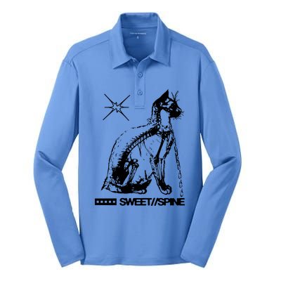 Sweet Spine Cat Silk Touch Performance Long Sleeve Polo