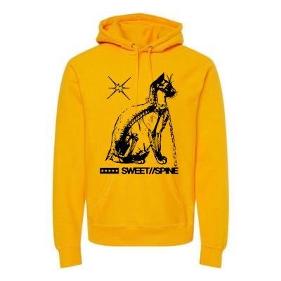 Sweet Spine Cat Premium Hoodie