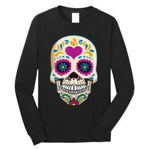 Sugar Skull Calavera Day Of The Dead Dia De Los Muertos Long Sleeve Shirt