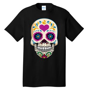 Sugar Skull Calavera Day Of The Dead Dia De Los Muertos Tall T-Shirt