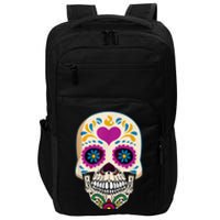 Sugar Skull Calavera Day Of The Dead Dia De Los Muertos Impact Tech Backpack