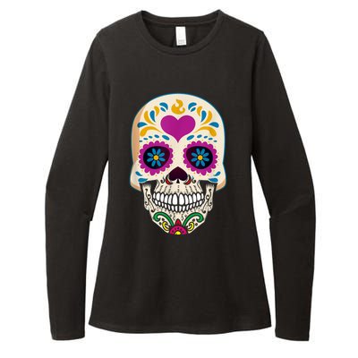 Sugar Skull Calavera Day Of The Dead Dia De Los Muertos Womens CVC Long Sleeve Shirt