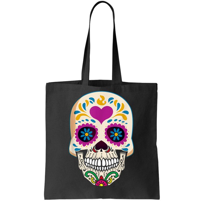 Sugar Skull Calavera Day Of The Dead Dia De Los Muertos Tote Bag