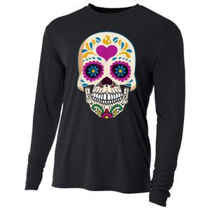 Sugar Skull Calavera Day Of The Dead Dia De Los Muertos Cooling Performance Long Sleeve Crew