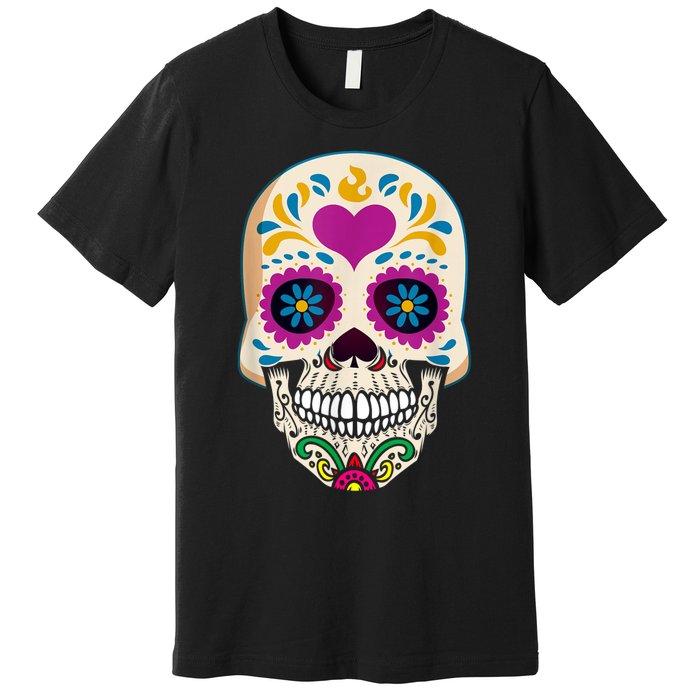 Sugar Skull Calavera Day Of The Dead Dia De Los Muertos Premium T-Shirt