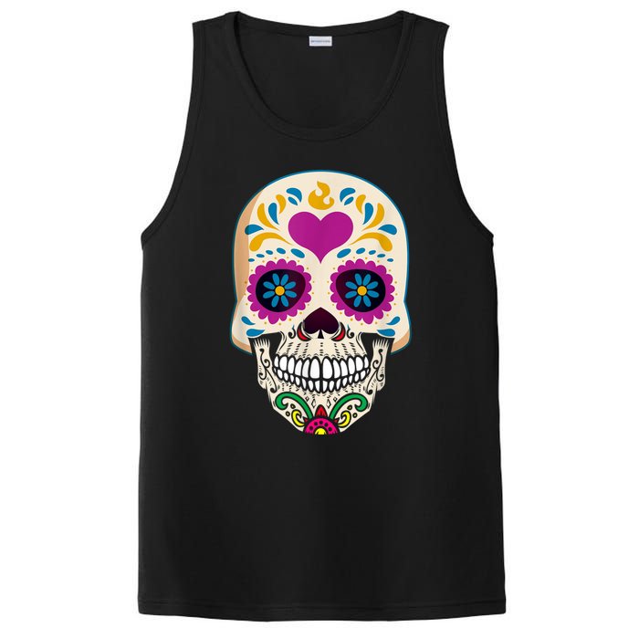 Sugar Skull Calavera Day Of The Dead Dia De Los Muertos PosiCharge Competitor Tank