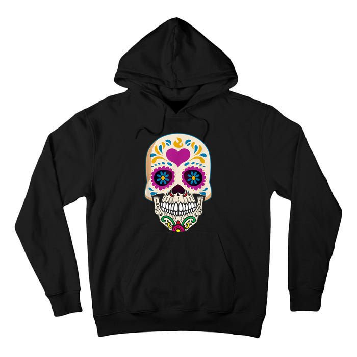 Sugar Skull Calavera Day Of The Dead Dia De Los Muertos Tall Hoodie