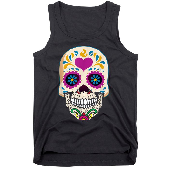 Sugar Skull Calavera Day Of The Dead Dia De Los Muertos Tank Top