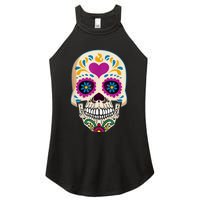 Sugar Skull Calavera Day Of The Dead Dia De Los Muertos Women's Perfect Tri Rocker Tank