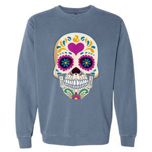 Sugar Skull Calavera Day Of The Dead Dia De Los Muertos Garment-Dyed Sweatshirt