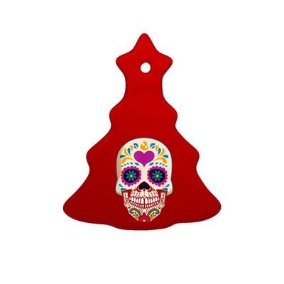 Sugar Skull Calavera Day Of The Dead Dia De Los Muertos Ceramic Tree Ornament