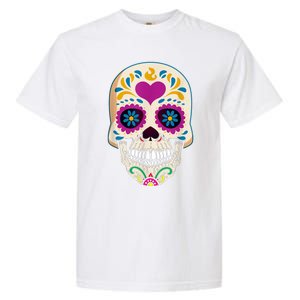 Sugar Skull Calavera Day Of The Dead Dia De Los Muertos Garment-Dyed Heavyweight T-Shirt