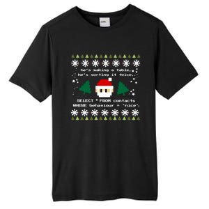 Sql Santa Claus Database Clause Developer Code Db Programmer Gift Tall Fusion ChromaSoft Performance T-Shirt