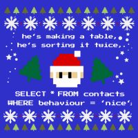 Sql Santa Claus Database Clause Developer Code Db Programmer Gift Tall Long Sleeve T-Shirt