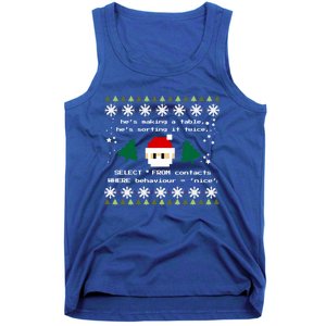 Sql Santa Claus Database Clause Developer Code Db Programmer Gift Tank Top