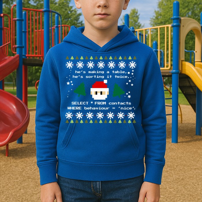 Sql Santa Claus Database Clause Developer Code Db Programmer Gift Kids Hoodie