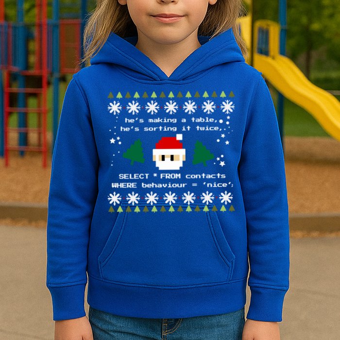 Sql Santa Claus Database Clause Developer Code Db Programmer Gift Kids Hoodie