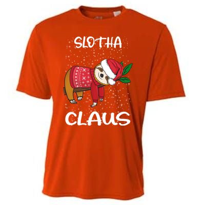 Sloth Santa Claus Merry Slothmas Santa Sloth Slotha Claus Cute Gift Cooling Performance Crew T-Shirt