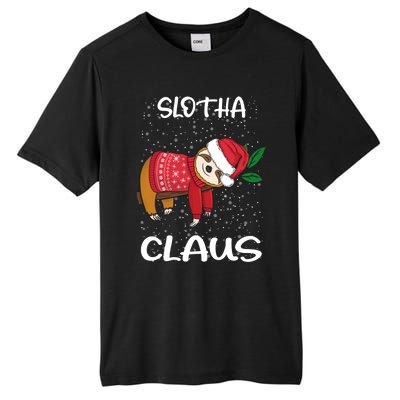 Sloth Santa Claus Merry Slothmas Santa Sloth Slotha Claus Cute Gift Tall Fusion ChromaSoft Performance T-Shirt