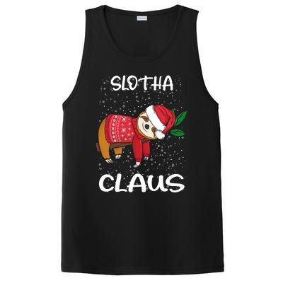 Sloth Santa Claus Merry Slothmas Santa Sloth Slotha Claus Cute Gift PosiCharge Competitor Tank