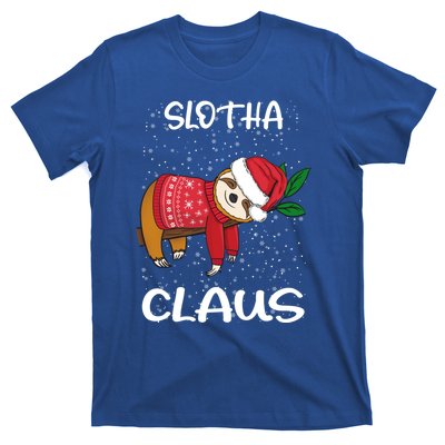 Sloth Santa Claus Merry Slothmas Santa Sloth Slotha Claus Cute Gift T-Shirt