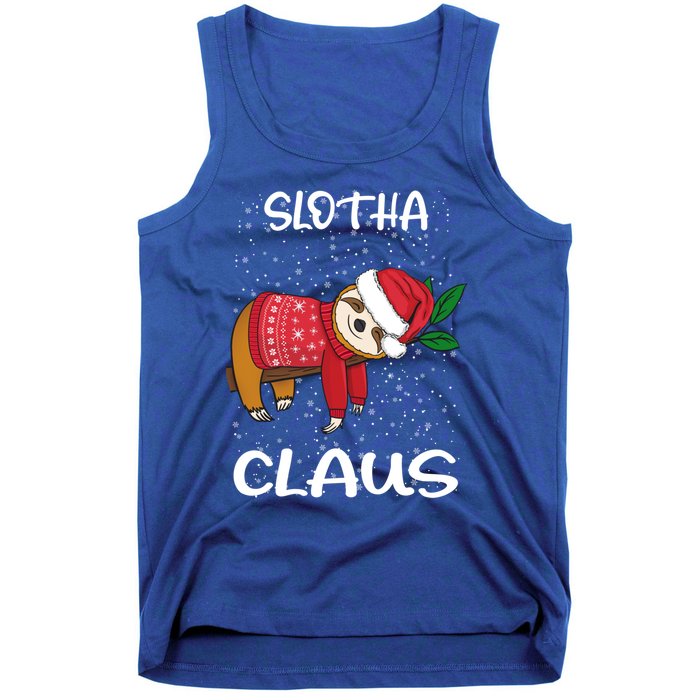 Sloth Santa Claus Merry Slothmas Santa Sloth Slotha Claus Cute Gift Tank Top