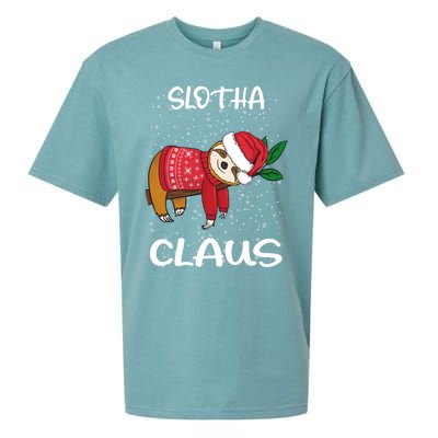 Sloth Santa Claus Merry Slothmas Santa Sloth Slotha Claus Cute Gift Sueded Cloud Jersey T-Shirt