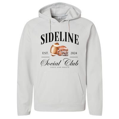 Sideline Social Club Loud And Proud Football Mom Performance Fleece Hoodie