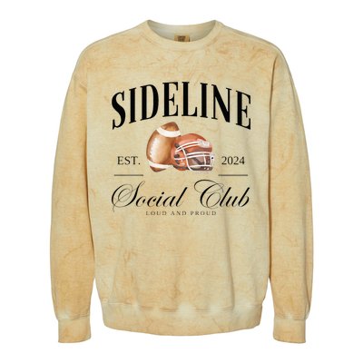 Sideline Social Club Loud And Proud Football Mom Colorblast Crewneck Sweatshirt