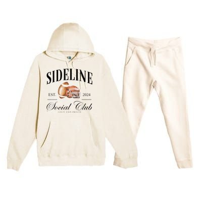 Sideline Social Club Loud And Proud Football Mom Premium Hooded Sweatsuit Set