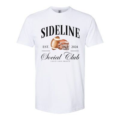 Sideline Social Club Loud And Proud Football Mom Softstyle® CVC T-Shirt