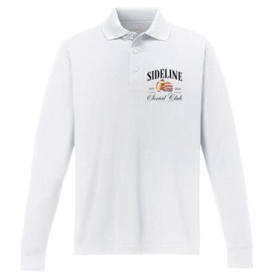 Sideline Social Club Loud And Proud Football Mom Performance Long Sleeve Polo