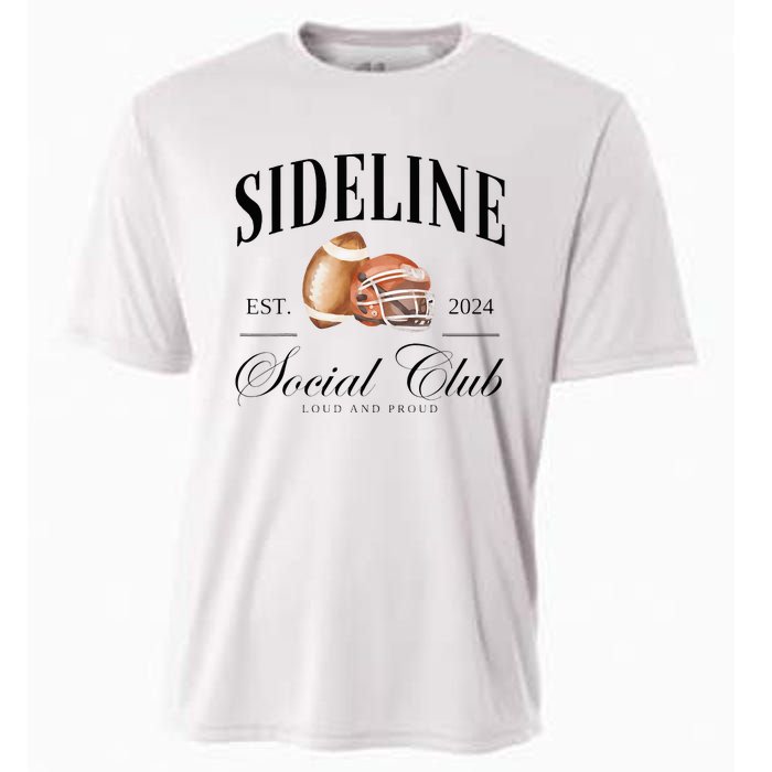 Sideline Social Club Loud And Proud Football Mom Cooling Performance Crew T-Shirt