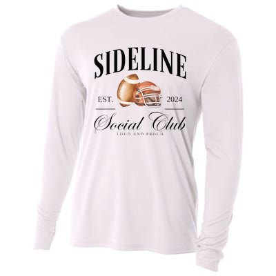 Sideline Social Club Loud And Proud Football Mom Cooling Performance Long Sleeve Crew