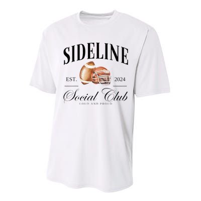 Sideline Social Club Loud And Proud Football Mom Performance Sprint T-Shirt