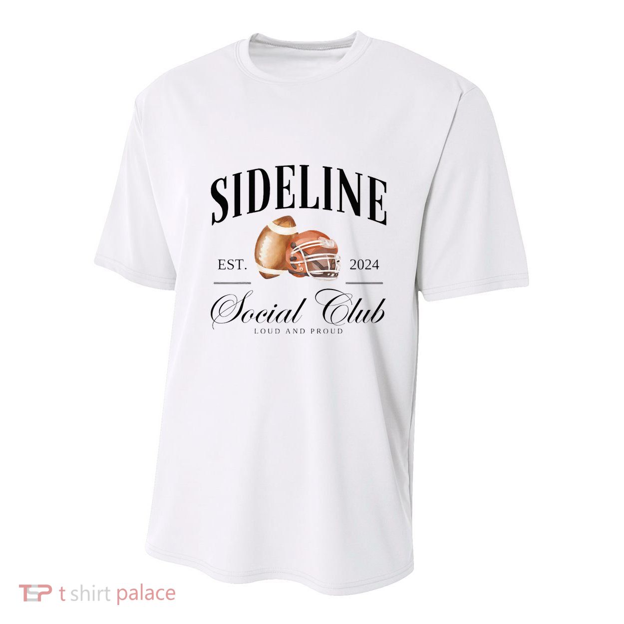 Sideline Social Club Loud And Proud Football Mom Youth Performance Sprint T-Shirt