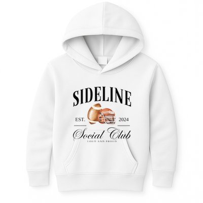 Sideline Social Club Loud And Proud Football Mom Kids Hoodie